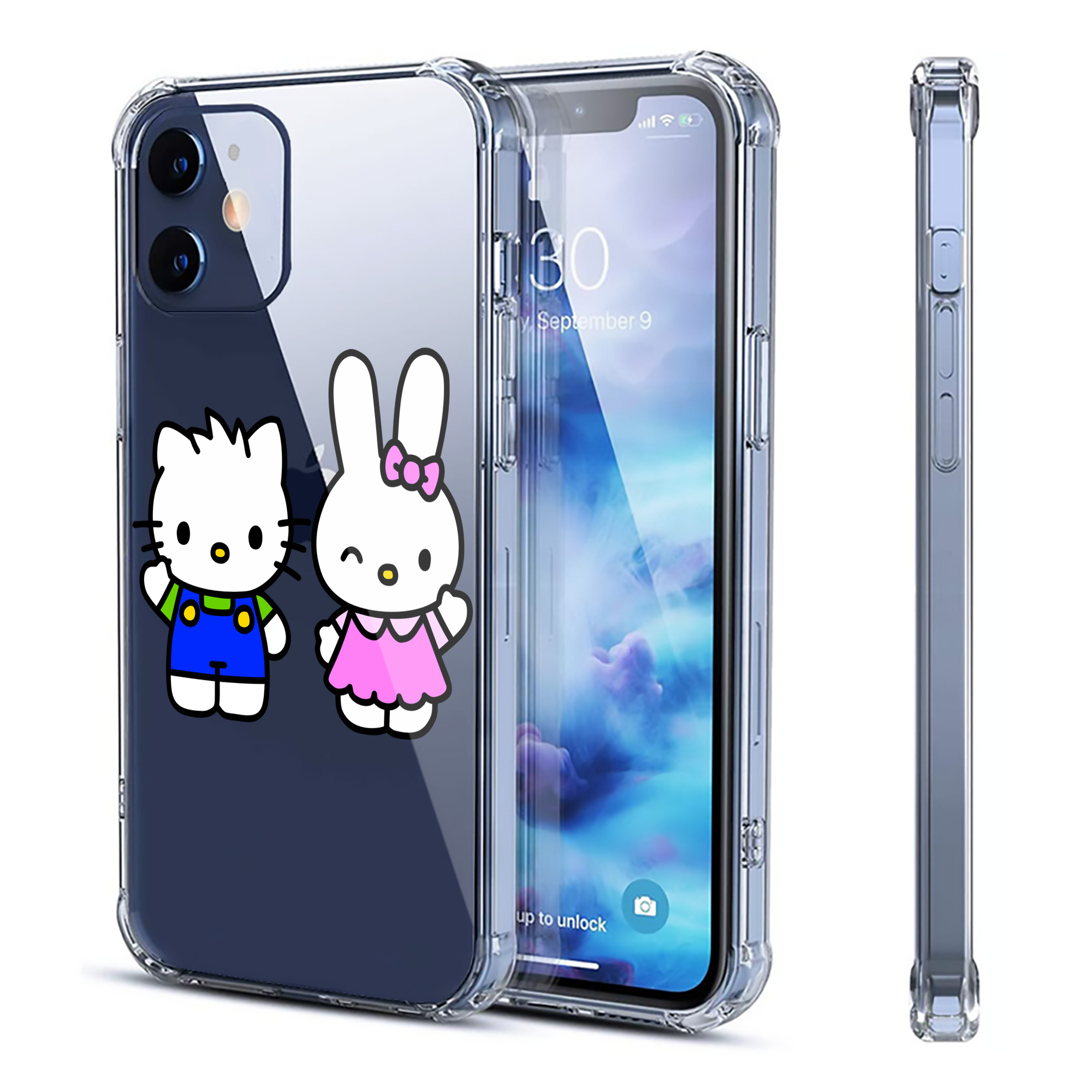 （画像用） Hello Kitty ハローキティ 【iPhone 12シリーズ対応】透明スマホケース（クリアソフトケース）
